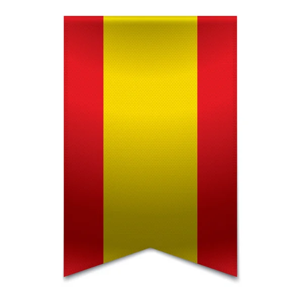 丝带旗帜-西班牙国旗 — 图库矢量图片