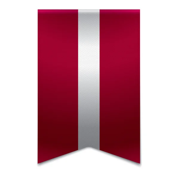 Ribbon banner - latvian flag — Stock Vector