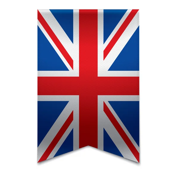 Bannière ruban - drapeau britannique — Image vectorielle