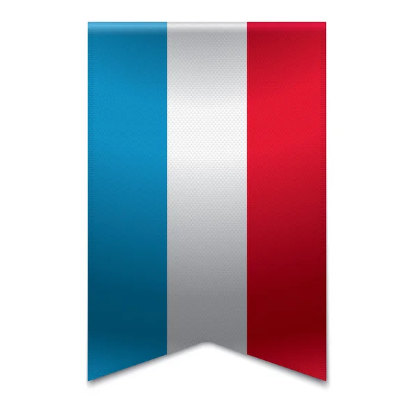 Stuha nápis - Lucemburská vlajka — Stockový vektor