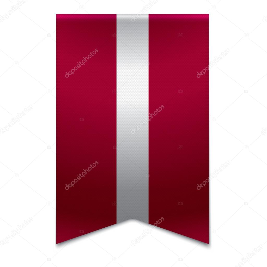 Ribbon banner - latvian flag