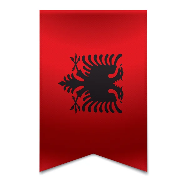 Ribbon banner - albanian flag — Stock Vector