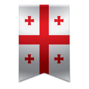Ribbon banner - georgian flag clipart