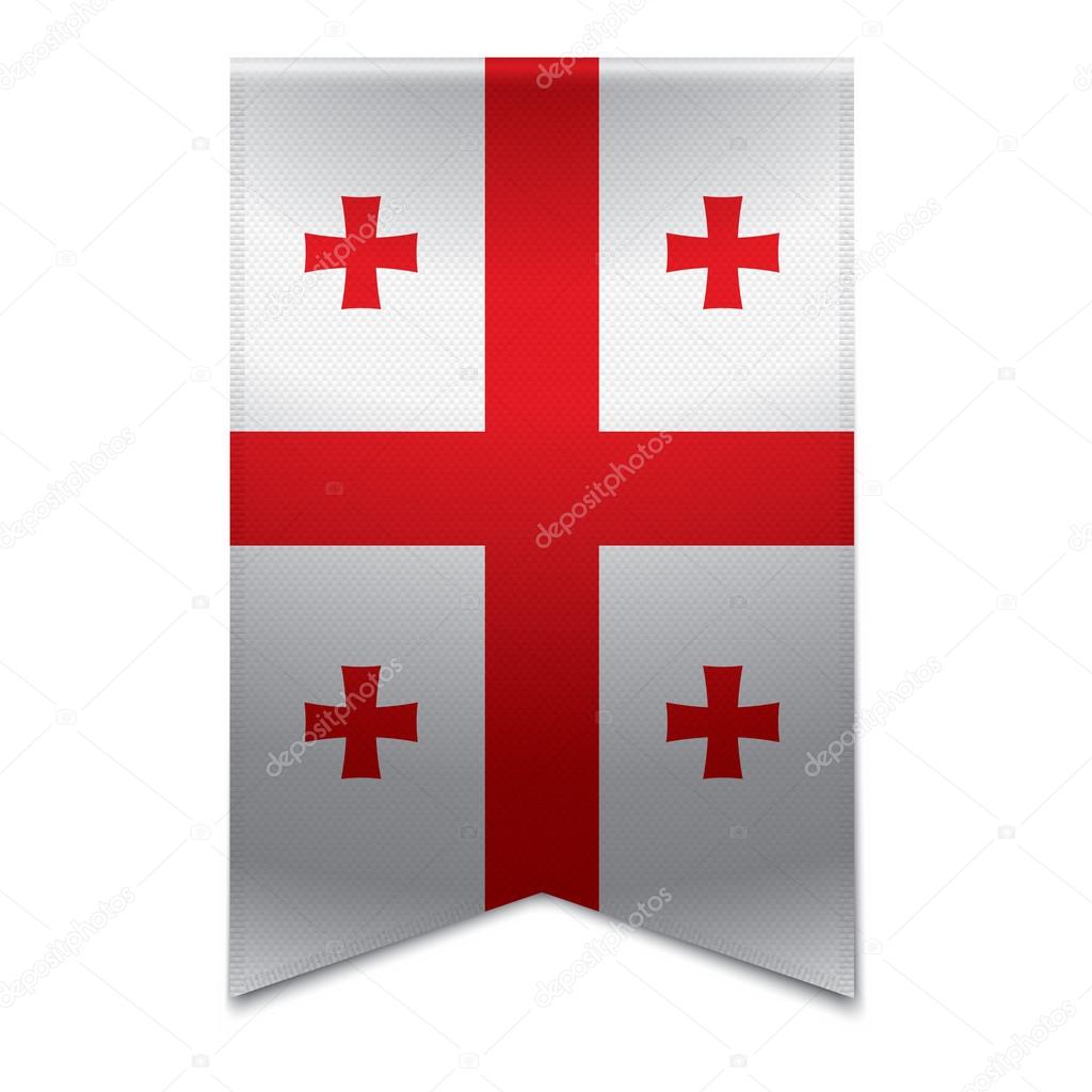 Ribbon banner - georgian flag Stock Vector by ©Stockwerk.dk 34120505