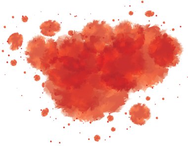Bloody watercolor spots clipart