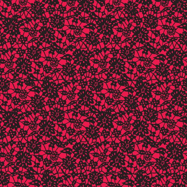 红色背景上的黑色蕾丝 — 图库矢量图片