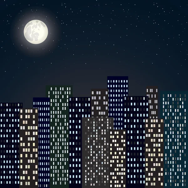Νυχτερινή πόλη — Διανυσματικό Αρχείο