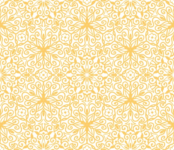 Yellow floral pattern — Stock Vector