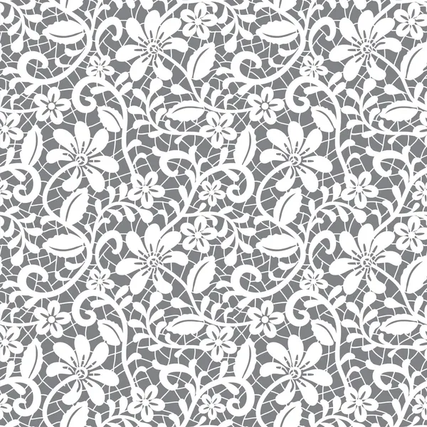 Witte naadloze lace — Stockvector