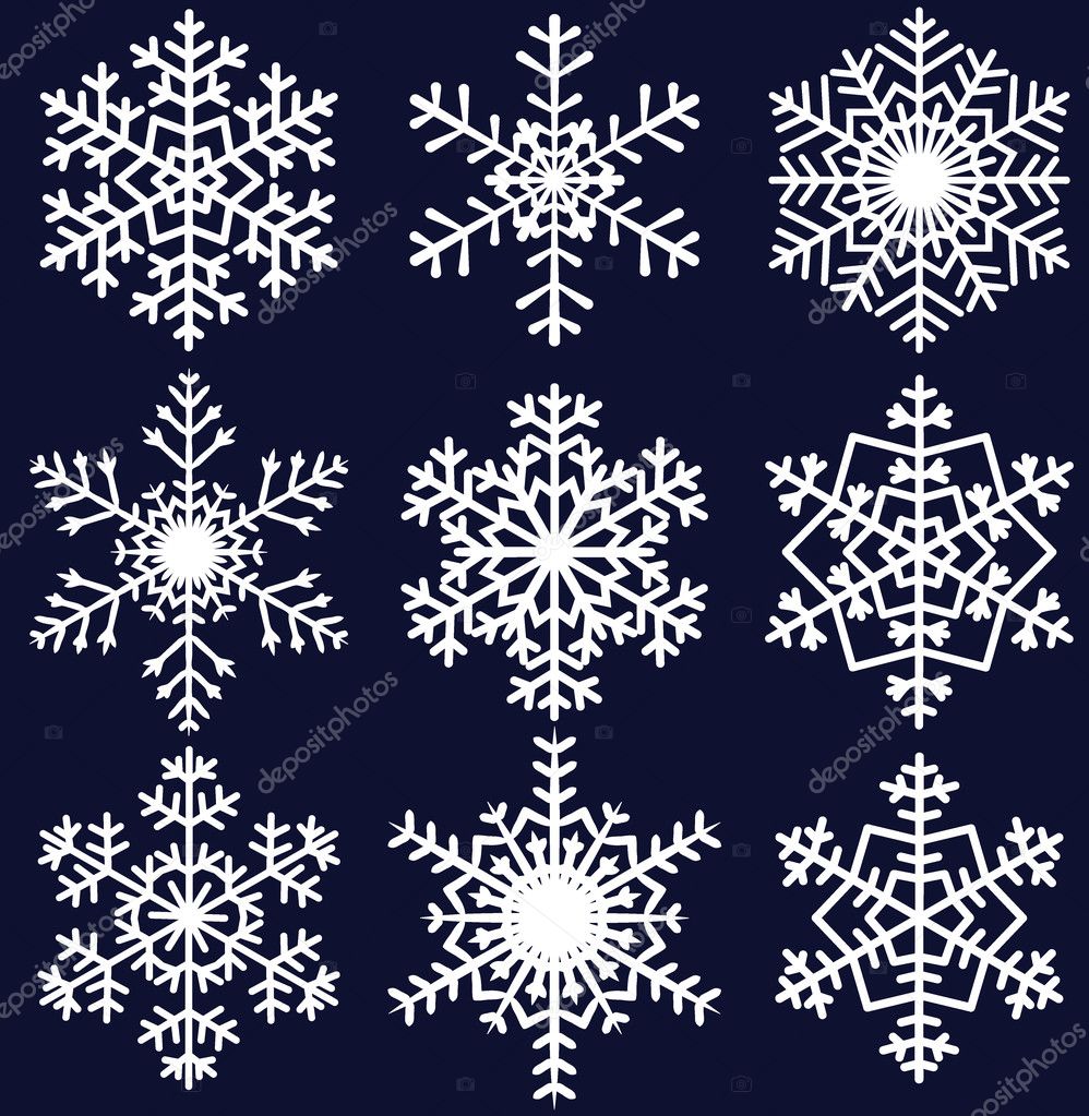 Snowflakes set