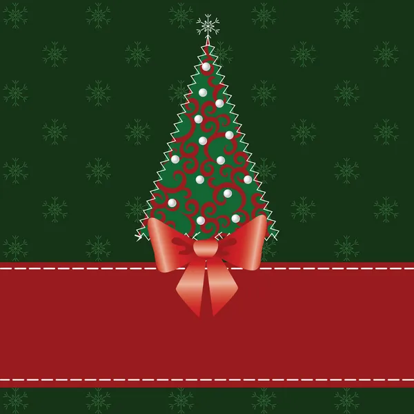 ツリーのクリスマス カード — ストックベクタ