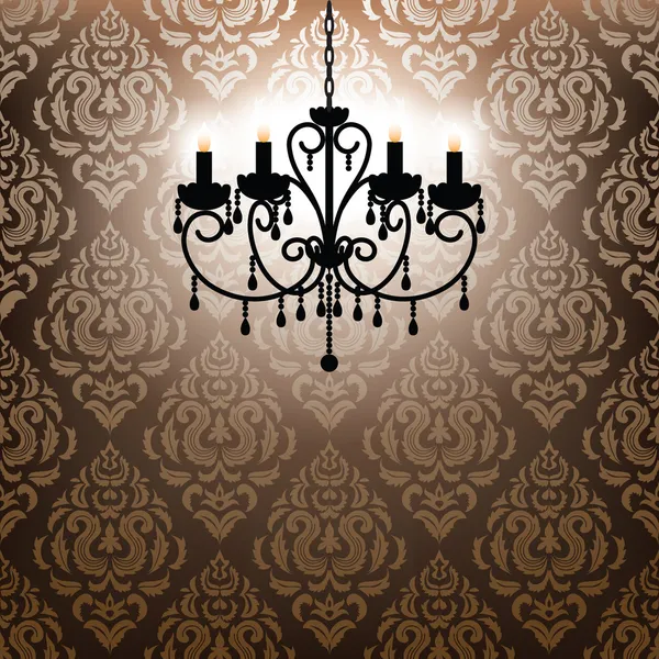 Antique chandelier — Stock Vector