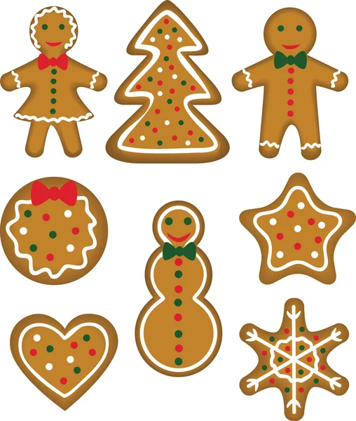 Christmas cookies instellen — Stockvector