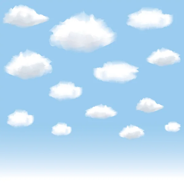 Σύννεφα στον γαλάζιο ουρανό — Διανυσματικό Αρχείο