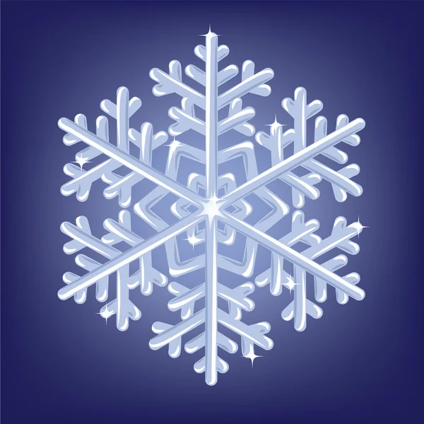 Icy snowflake — Stock Vector