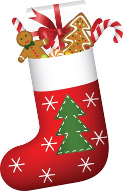 Hediyelerle dolu Noel çorabı
