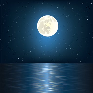 ay, yıldız ve okyanus