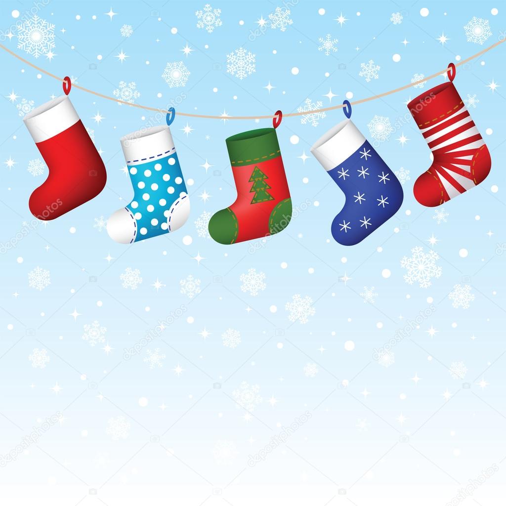 Christmas socks hanging