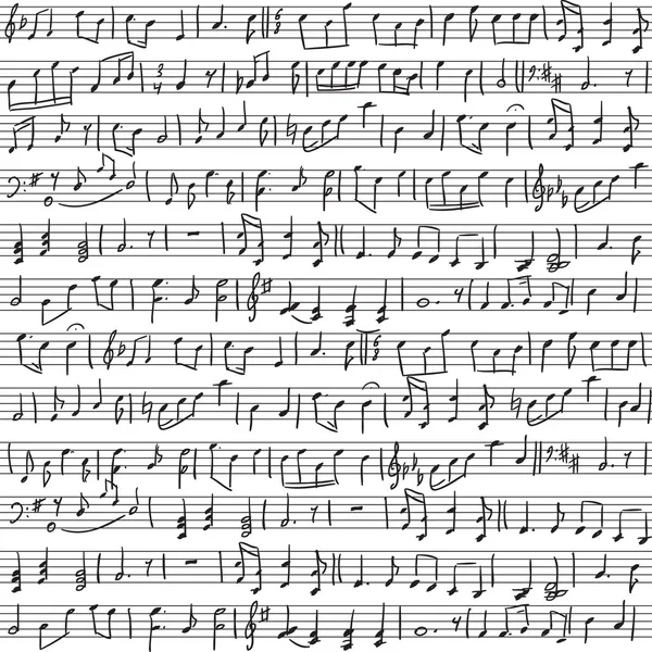 elle yazılmış müzik notaları