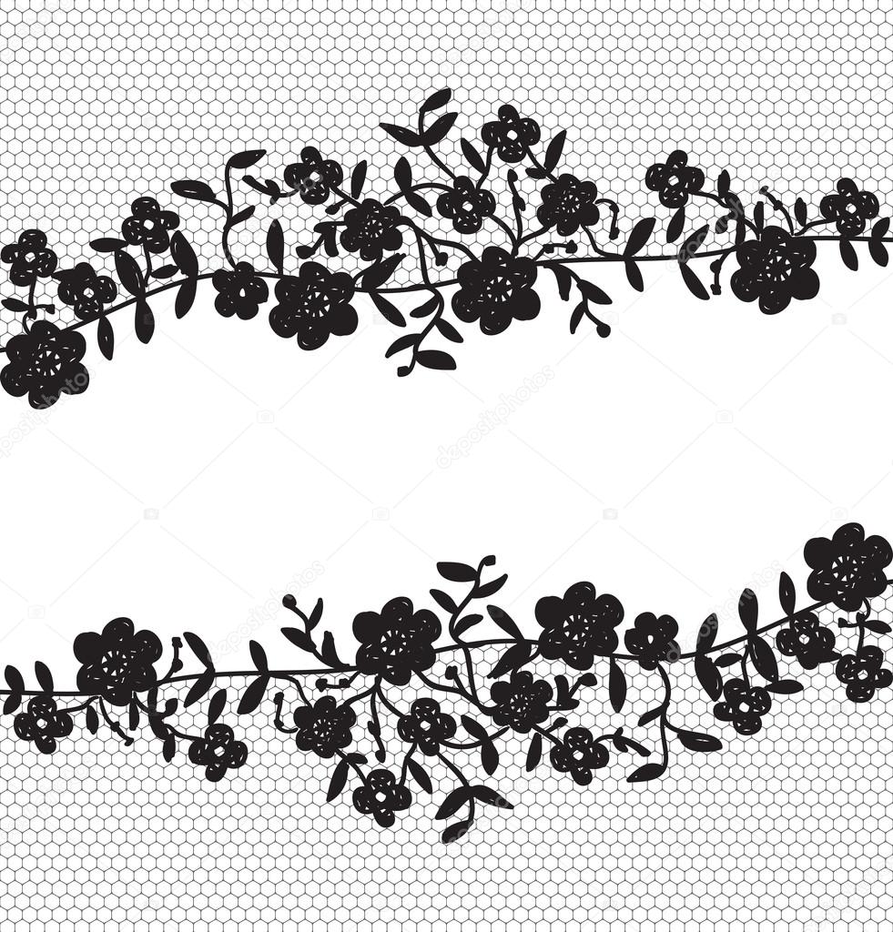 Floral lace border