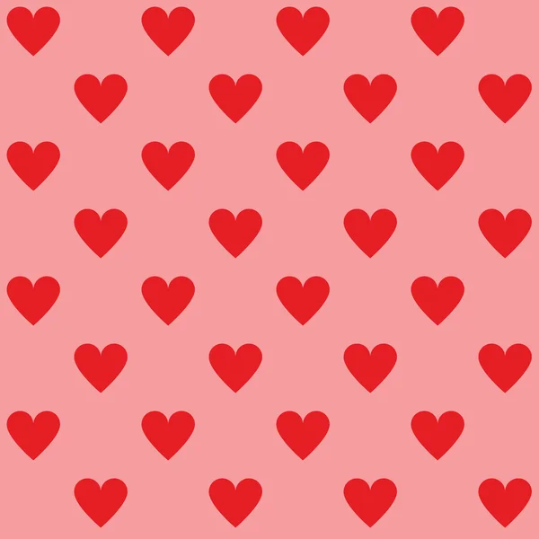 Dikişsiz kırmızı kalpler desen — Stok Vektör