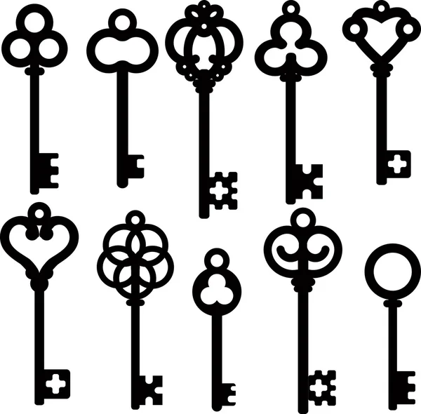 Antika skeleton keys — Stock vektor