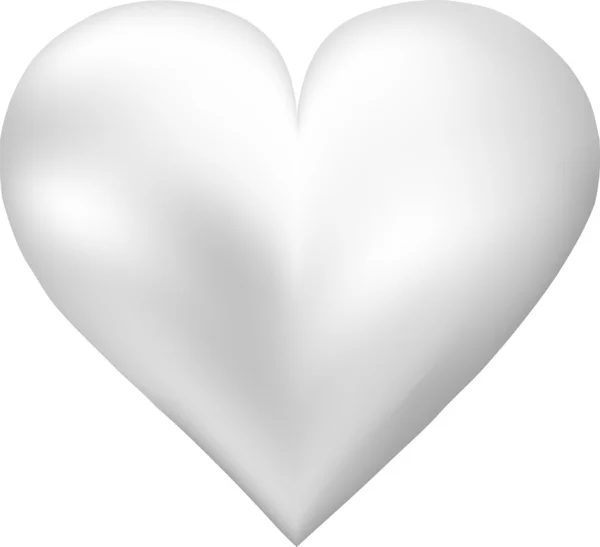 真珠の形の心臓 — ストックベクタ