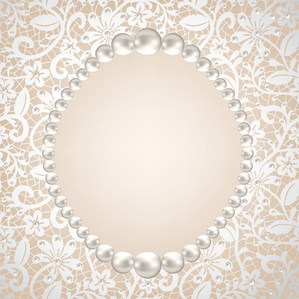 Pearl frame — Stock Vector