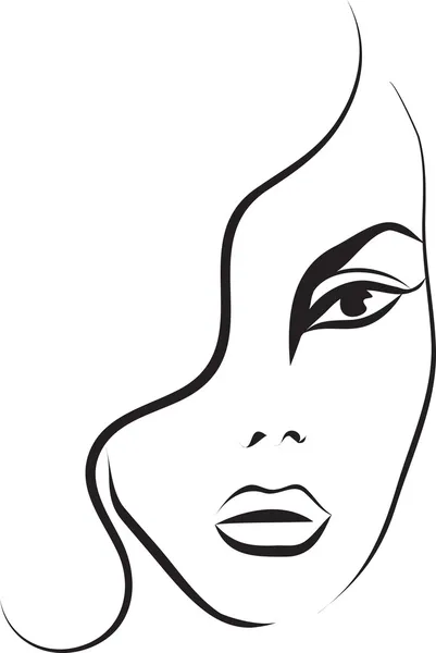 Woman face — Stock Vector