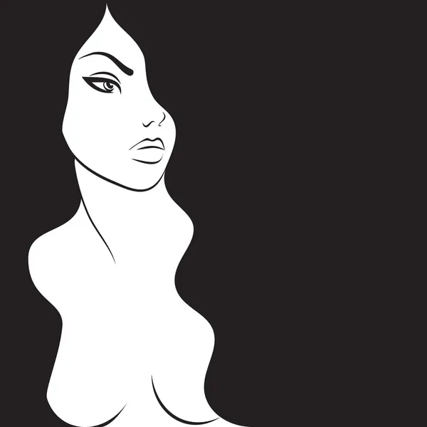 Femme visage — Image vectorielle