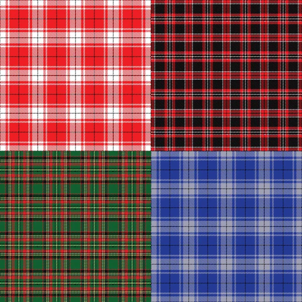 Set di tartan — Vettoriale Stock