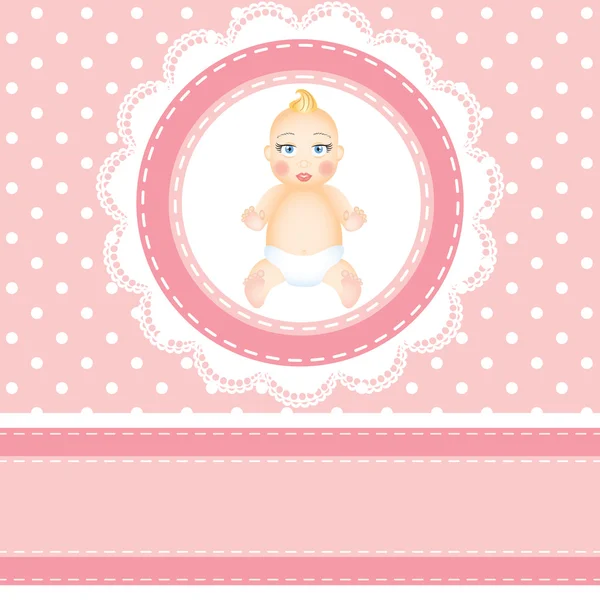 Baby douche kaart — Stockvector