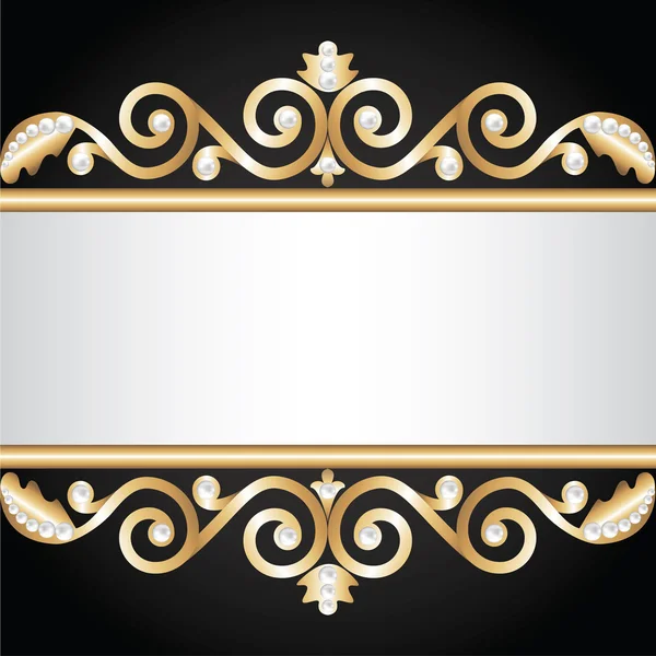 Gouden sieraden frame — Stockvector