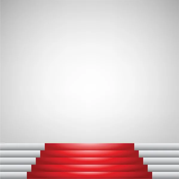 Red carpet en trappen — Stockvector