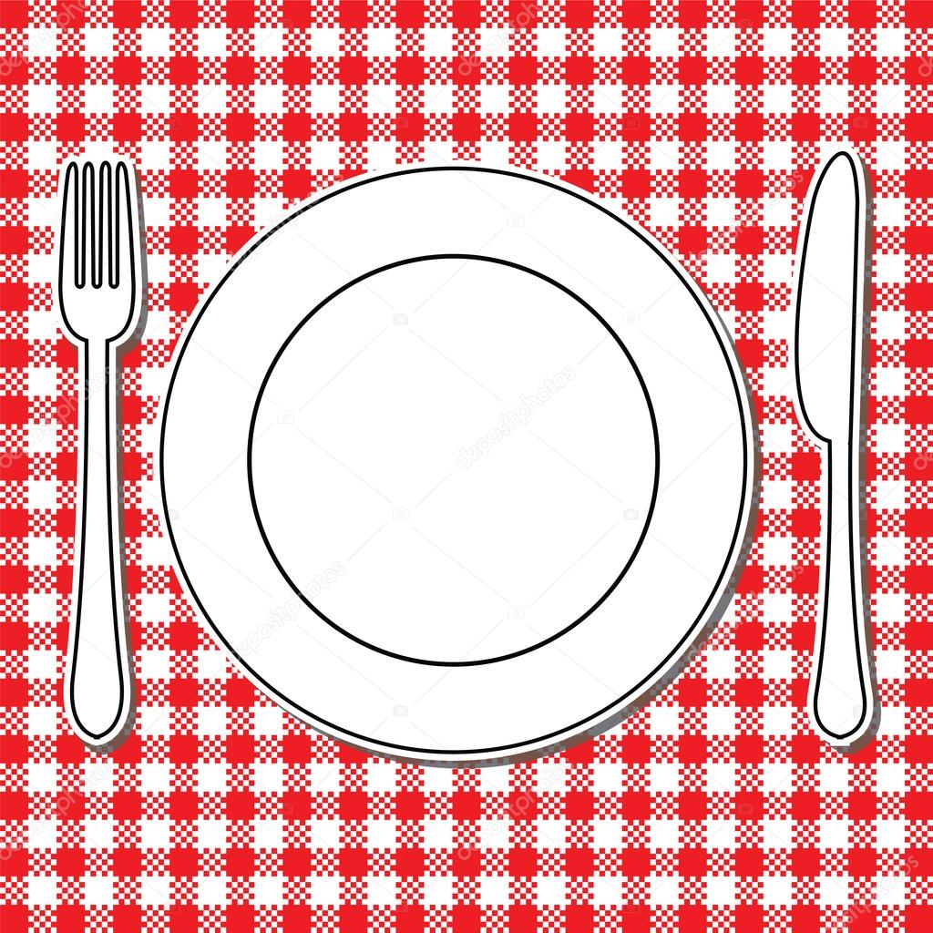 Plate Fork And Knife Stock Vector C Prikhnenko 25557405
