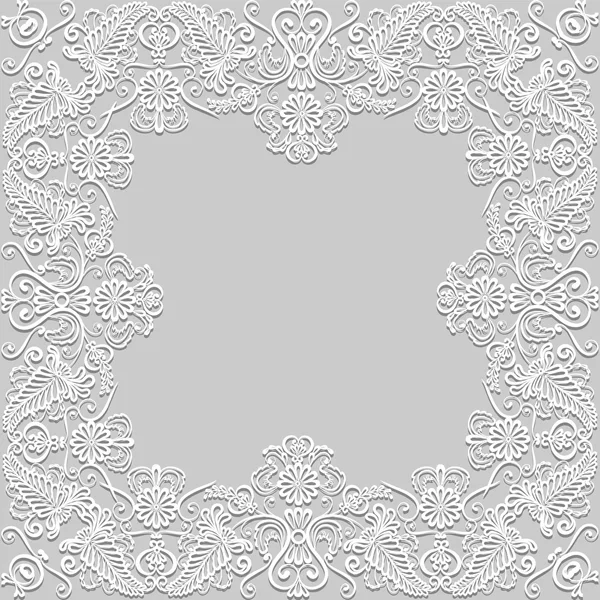 Paper lace frame — Stockvector
