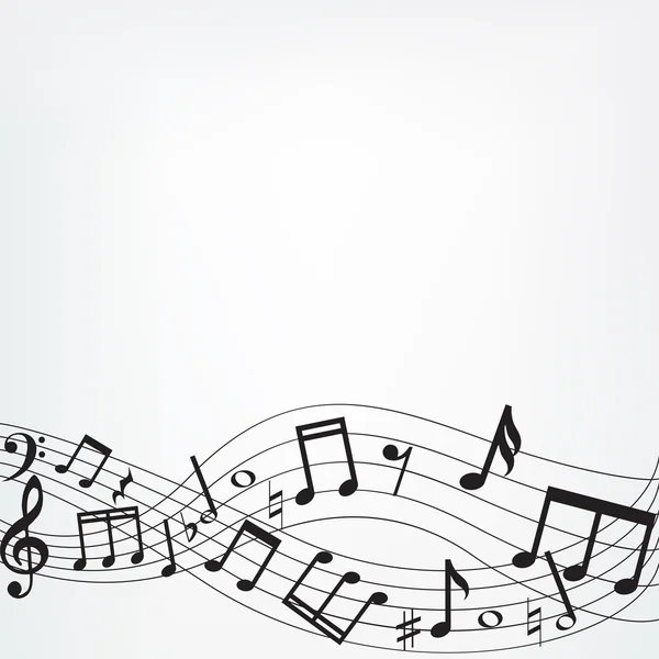 Notes de musique frontière — Image vectorielle