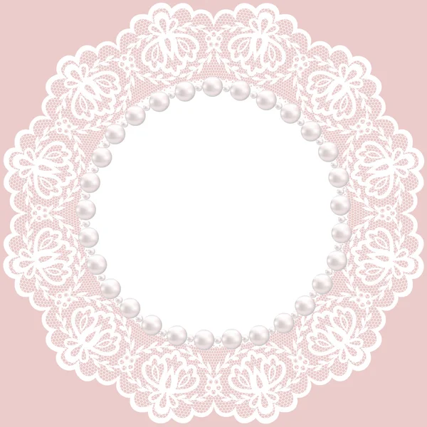 Lace doily — Stock Vector