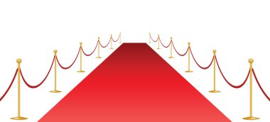 Red carpet and stantion clipart