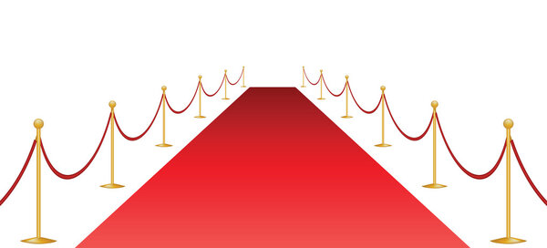 Красная дорожка и стойка
