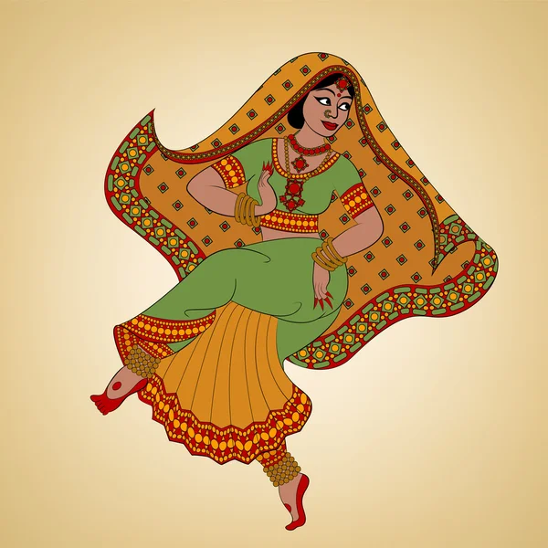 Femme indienne — Image vectorielle