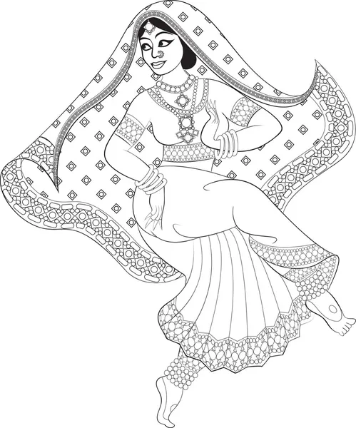 Индийская женщина — стоковый вектор