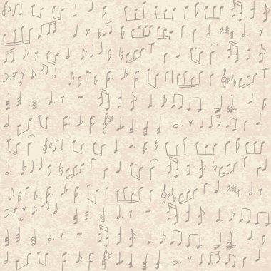 handwritten musical notes clipart
