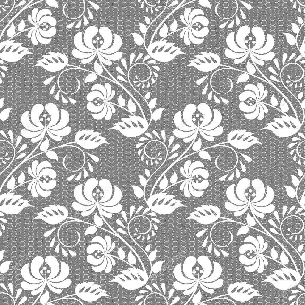 Floral lace pattern Royalty Free Vector Image - VectorStock