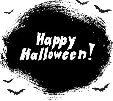 Cadılar Bayramı kartı yarasalar ile