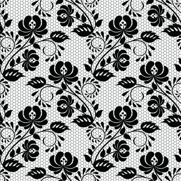 Motif floral dentelle — Image vectorielle