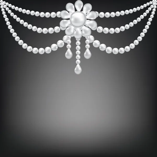 Broche perle décoration — Image vectorielle
