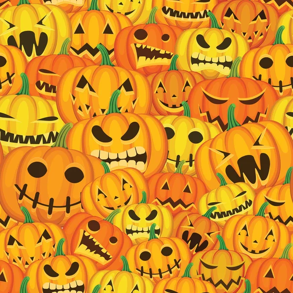 Halloween achtergrond met pompoenen — Stockvector