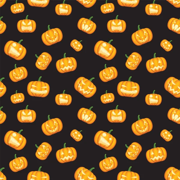 Halloween achtergrond met pompoenen — Stockvector