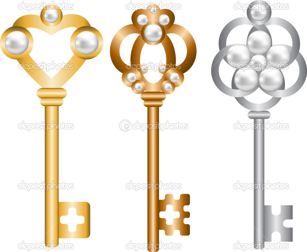 keys with pearls